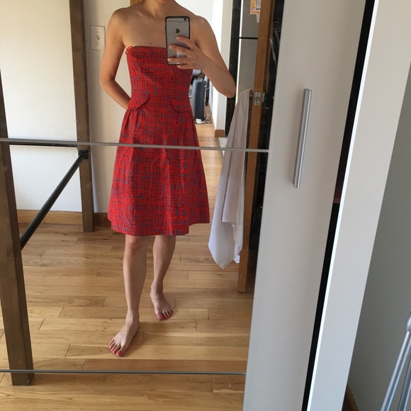 Sz 0 Anthropologie Tabitha strapless dress - Picture 7 of 7